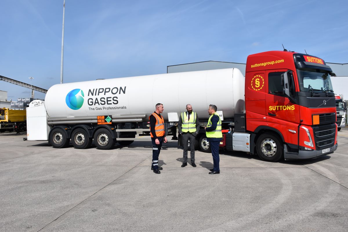 Nippon Gases and Suttons Tankers Launch HVO Fuel Trial to Reduce Carbon Emissions