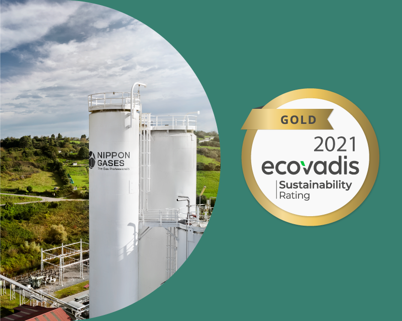 Nippon Gases tildeles EcoVadis gullmedalje